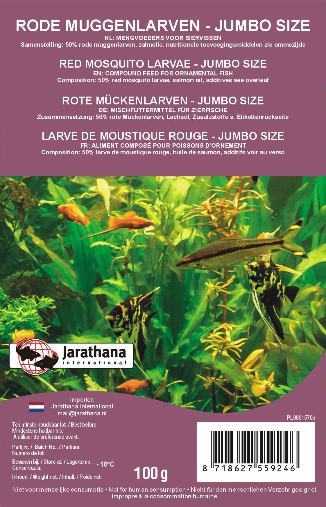 Rode muggenlarven jumbo blister